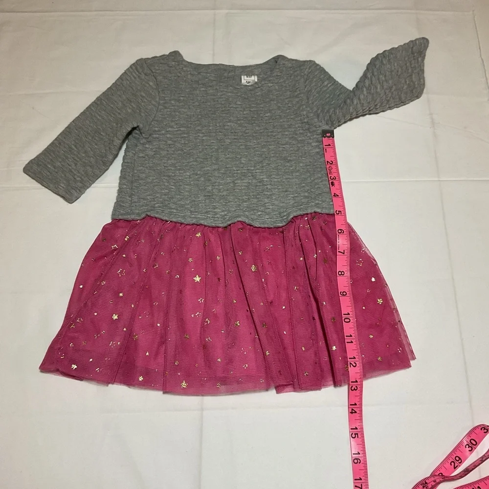 Gap Toddler Girl Size 2 Gray Pink Tutu Bottom Dress Play Party Sparkle